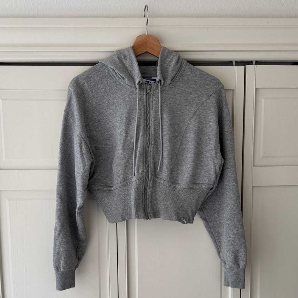 JoyLab Heather Gray Women's Cropped Hoodie